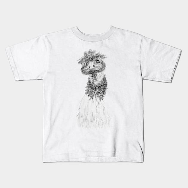 Endurance Emu Kids T-Shirt by lindaursin